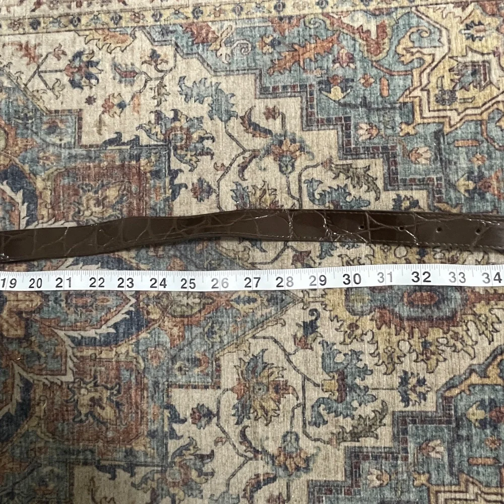 Women's Brown Vinyl Belt 37" - Picture 11 of 16